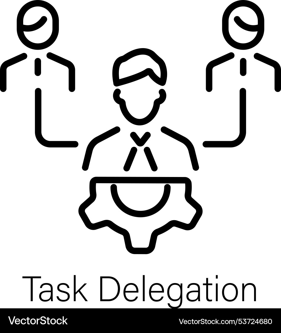 Task delegation vector image
