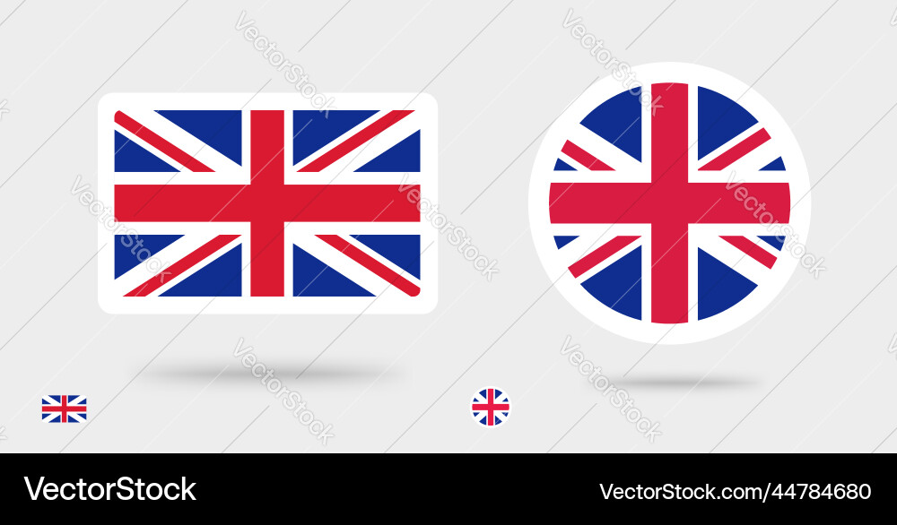 Union Jack Circle Icon Vector Image