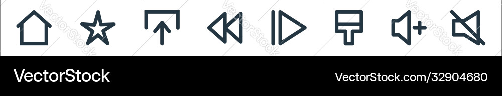User interface line icons linear set quality Vector Image