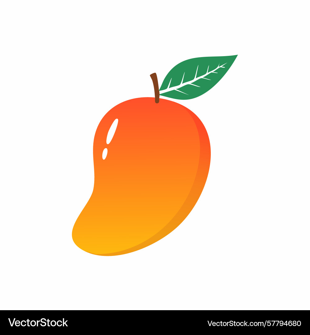Vibrant mango with simple style Vector Image
