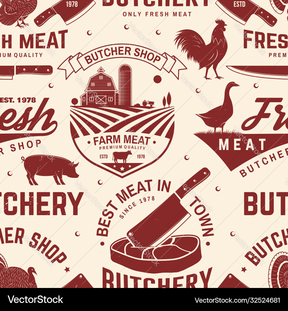 Buychery shop seamless pattern background Buychery shop seamless pattern background vector image