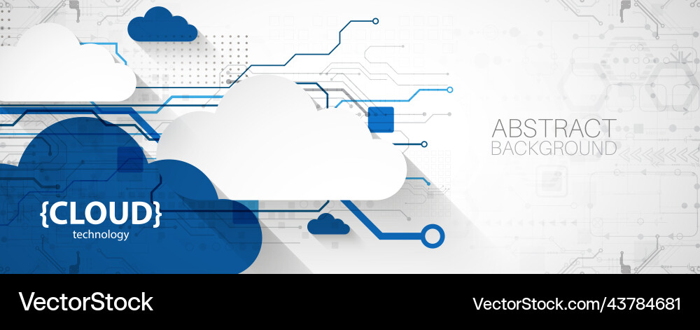 Cloud Computing Technology Background vector image