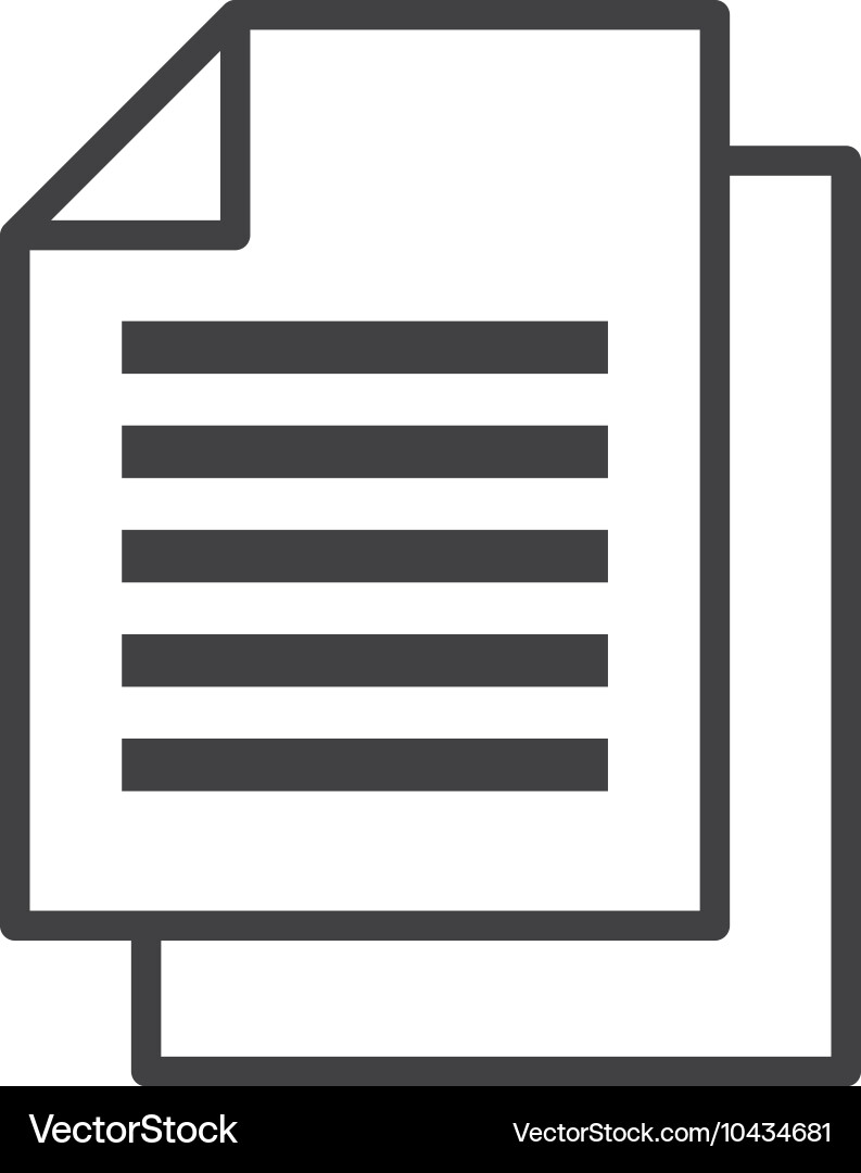 Document paper file isolated icon vector image