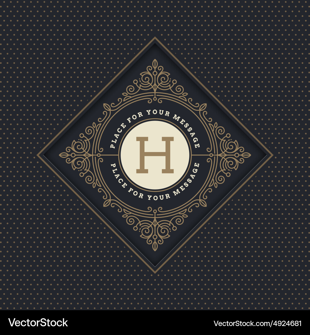 Elegant Monogram Logo Vector Image