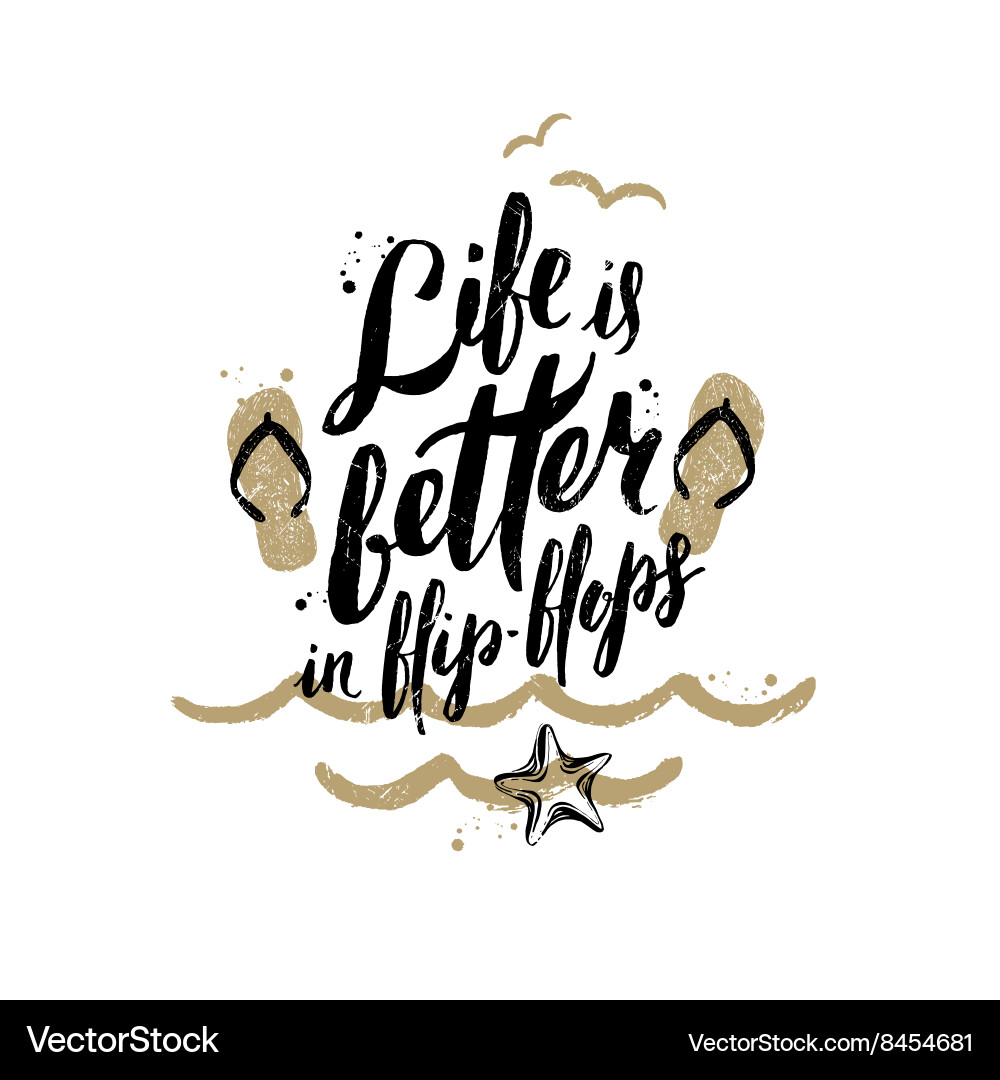 Flip-Flops & Summer Vibes Vector Image