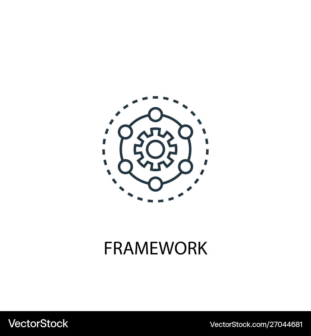 Framework concept line icon simple element Vector Image