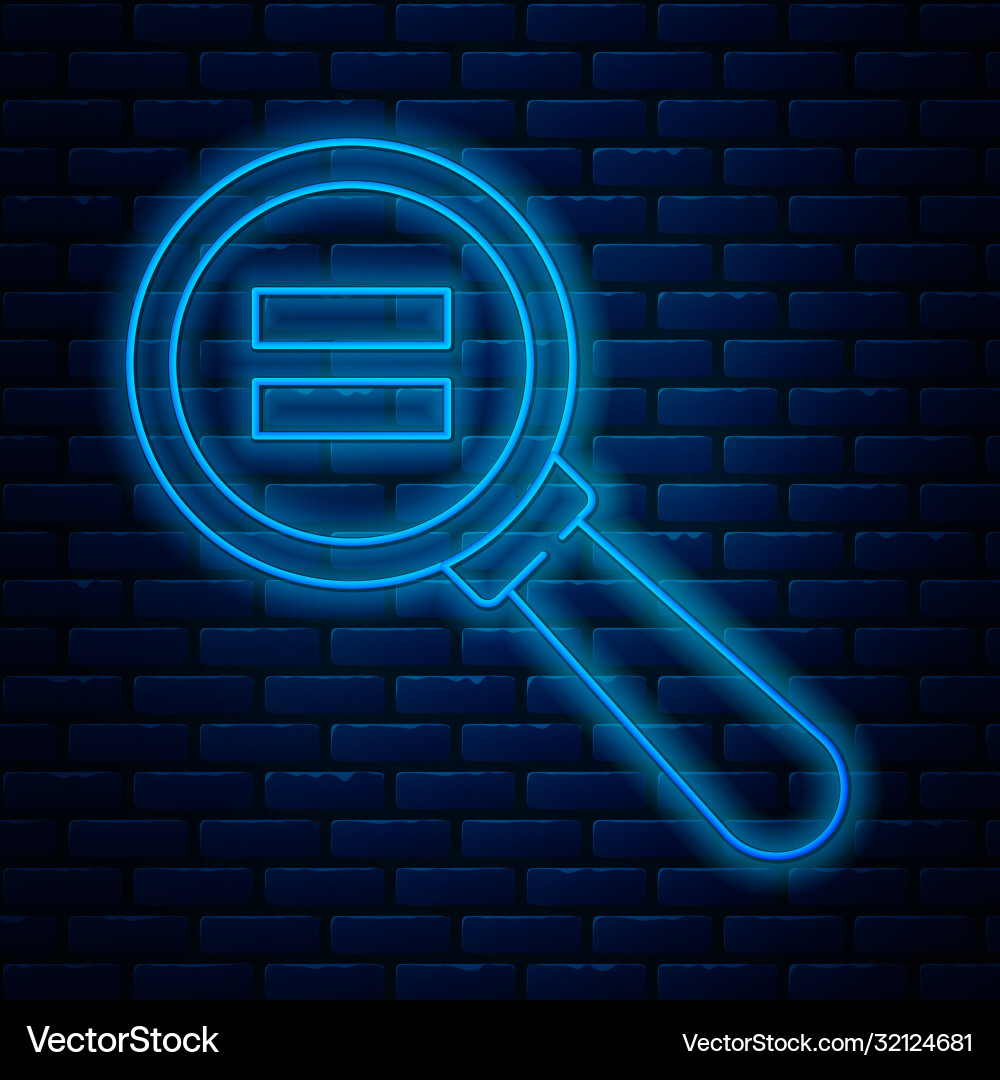 Glowing neon line paper clip icon isolated Vector Image