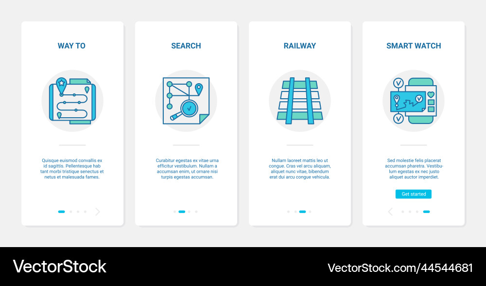 Gps navigation line service for phone ux ui Gps navigation line service for phone ux ui vector image