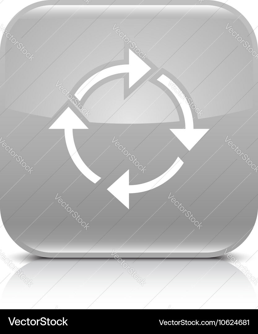 Gray arrow repeat reload refresh rotation icon vector image