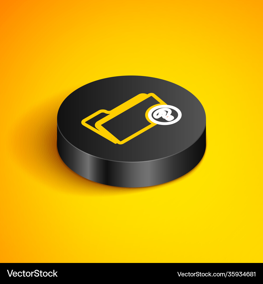 Isometric line unknown directory icon isolated Vector Image