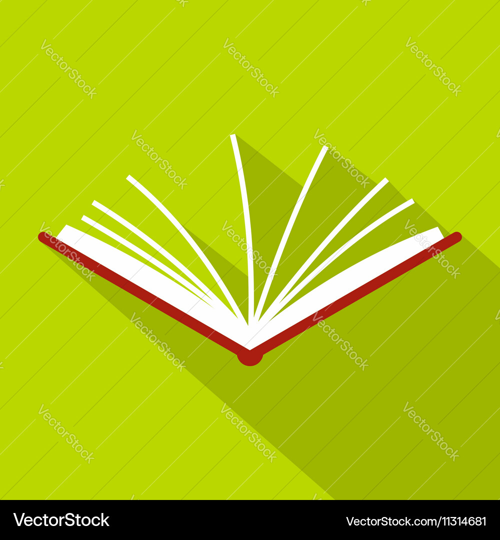 Open tutorial icon flat style Vector Image