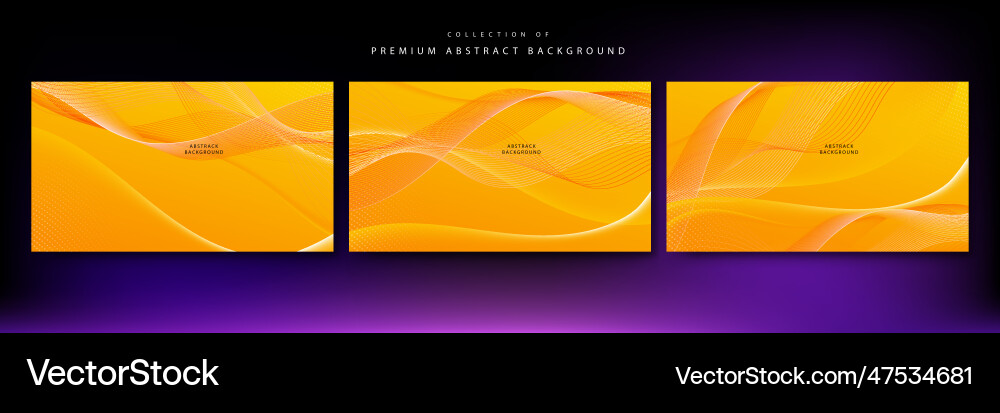 Orange yellow gradient dynamic abstract lines Vector Image