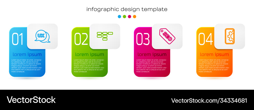 Set line ui or ux design site map seo Set line ui or ux design site map seo vector image