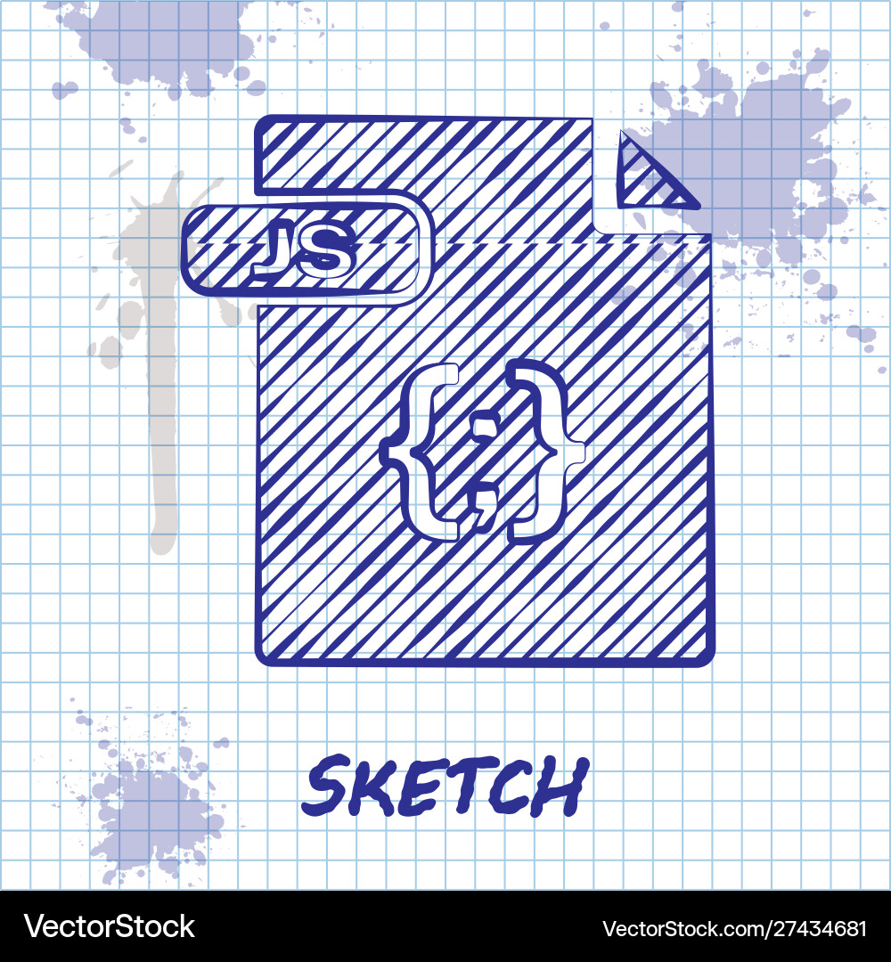 Sketch line js Datei Dokument herunterladen Taste Sketch line js Datei Dokument herunterladen Taste vektorbild