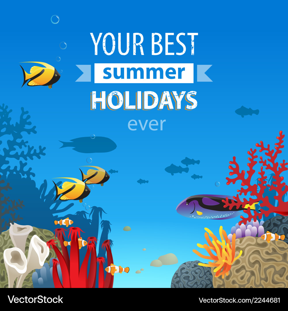 Summer holidays background Royalty Free Vector Image