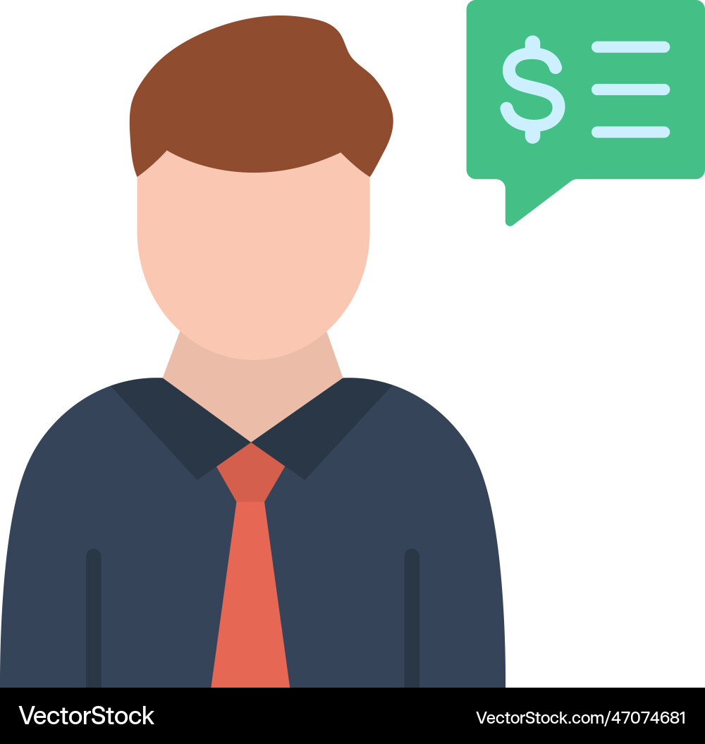 Trader icon image suitable for mobile apps vector image