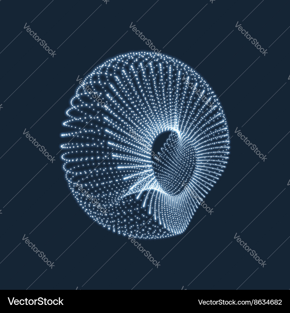 3D Particle Grid vector image