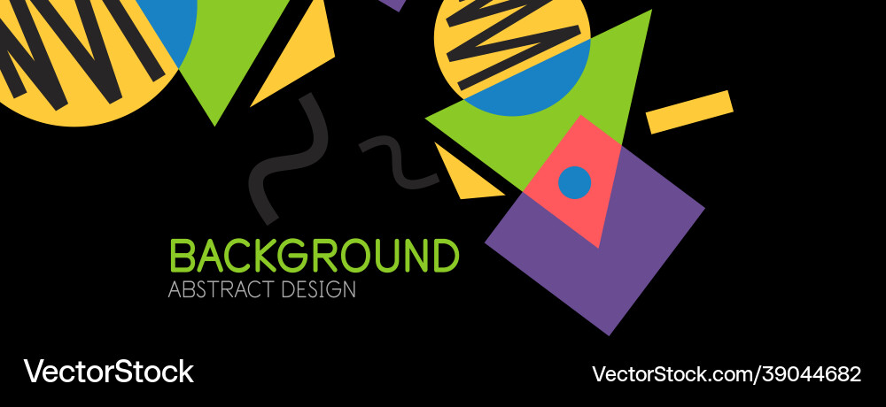 Abstract background blocks lines triangles vector image