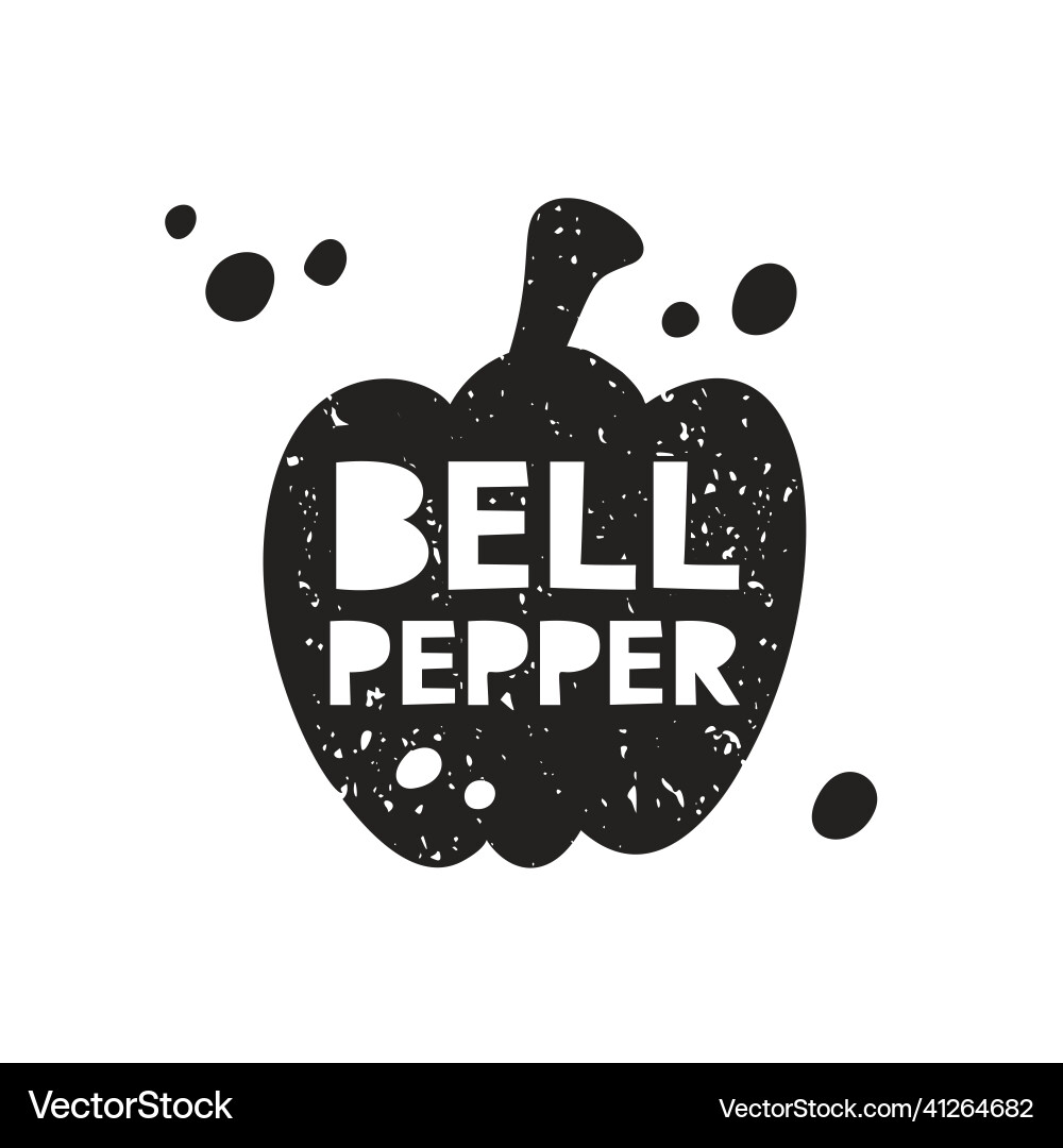 Bell Pfeffer grunge Aufkleber schwarz Textur Bell Pfeffer grunge Aufkleber schwarz Textur vektorbild