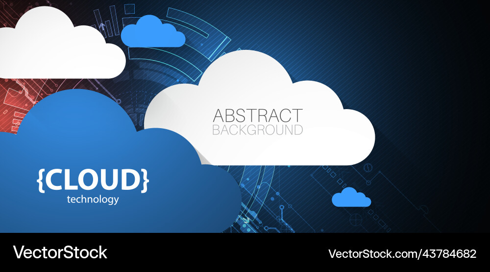 Cloud computing concept abstract technology Cloud computing concept abstract technology vector image