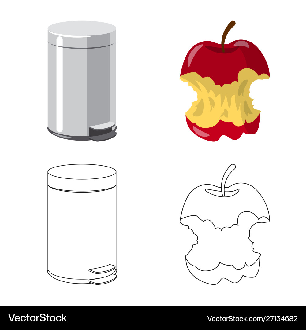 Design refuse and junk icon set vector image