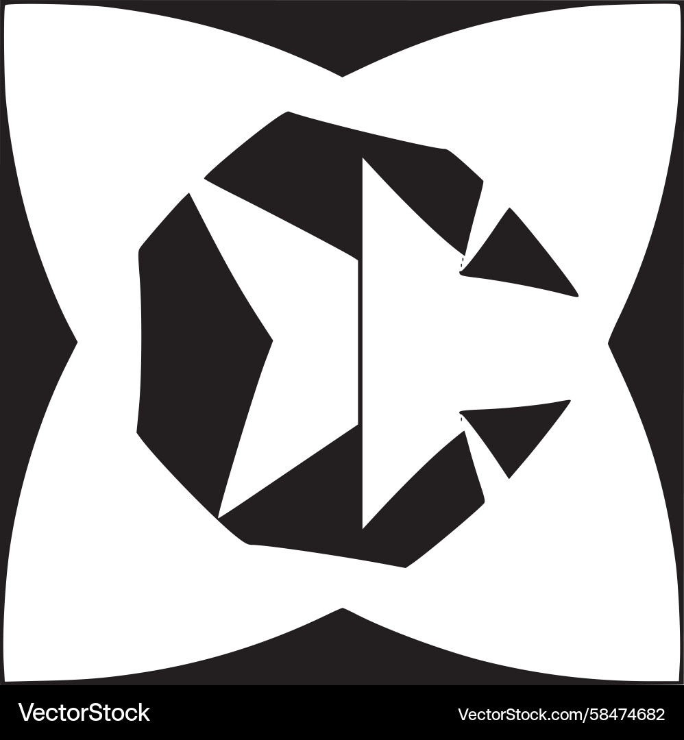 Dynamic Starburst Motif Vector Image