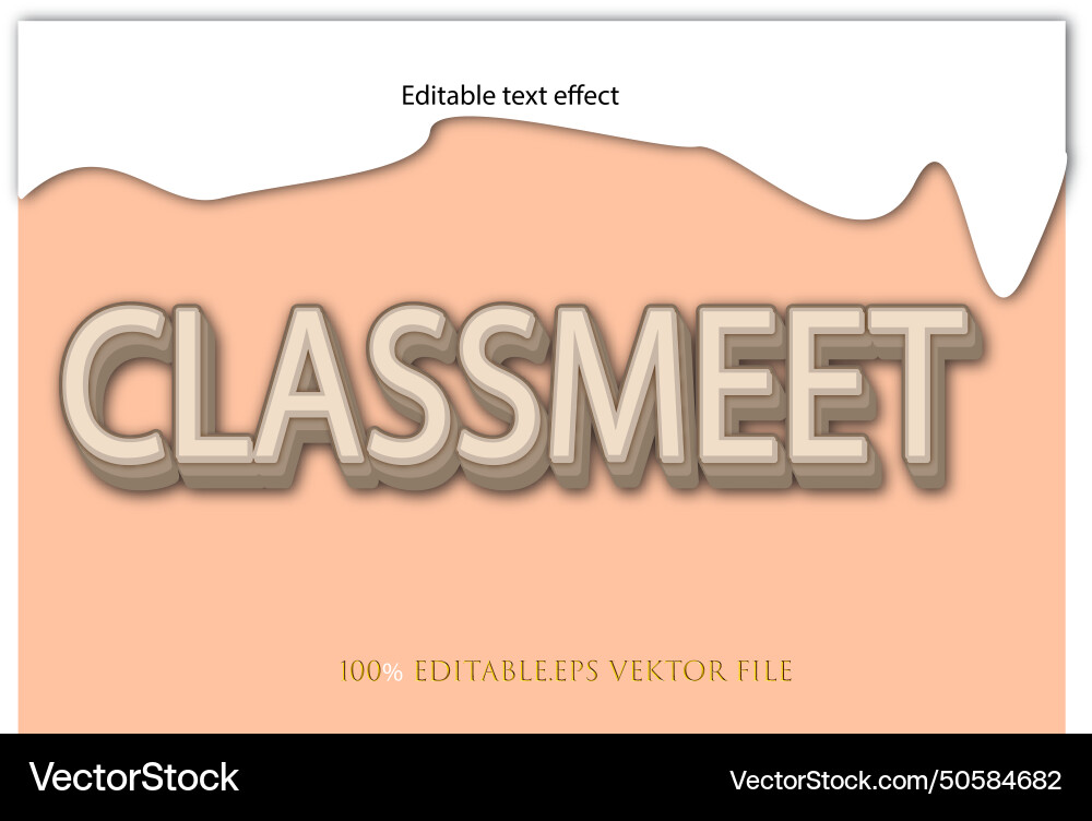 Editable text effect style Vector Image