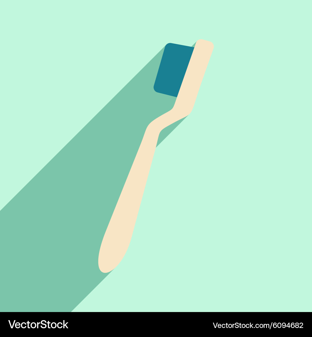 Flat with shadow icon and mobile application brush vector image
