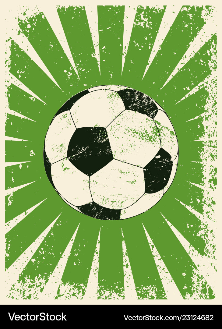 Fußball Grunge Poster - Retro Style vektorbild