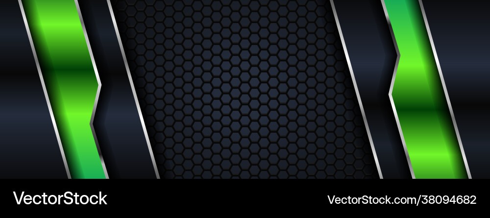 Futuristic Tech Background with Hexagons Vector Image