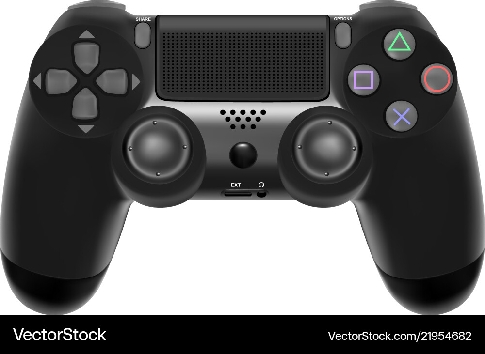 Gamepad for a console gamegame controller isolate Gamepad for a console gamegame controller isolate vector image