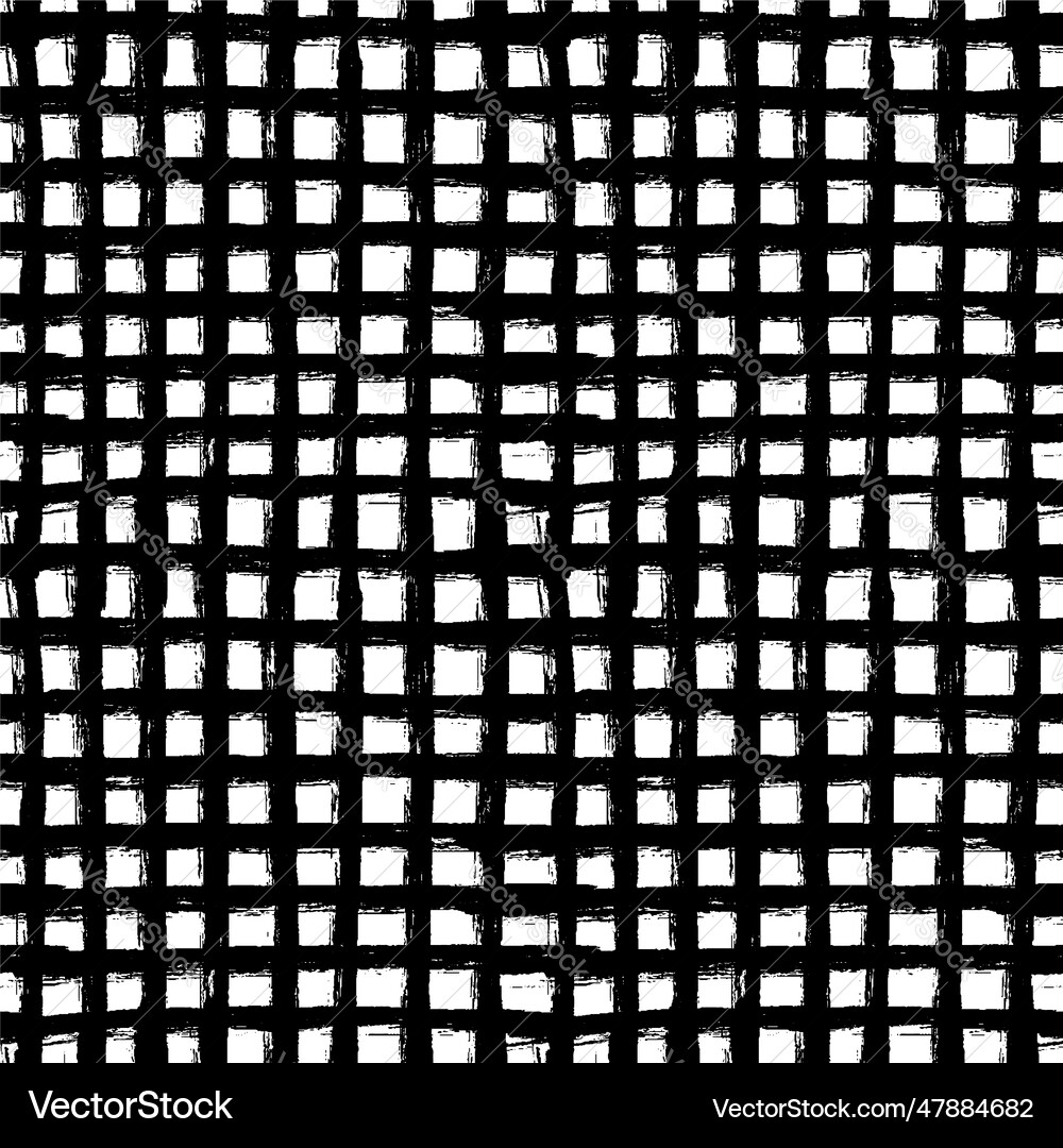 Grunge checkered bold lines seamless pattern Grunge checkered bold lines seamless pattern vector image