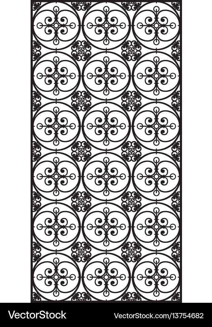 Intricate Oriental Lattice Pattern Vector Image