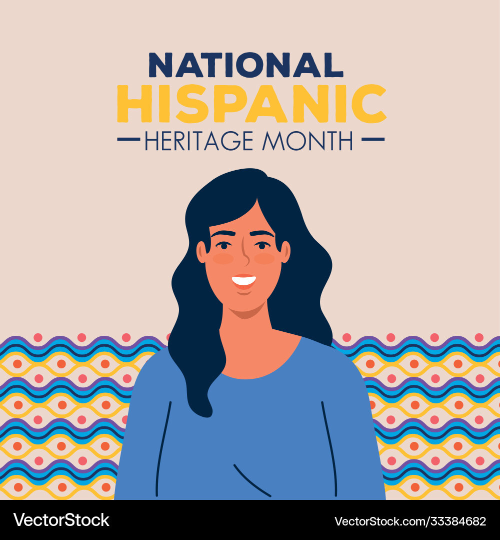 Latin woman cartoon national hispanic heritage Latin woman cartoon national hispanic heritage vector image