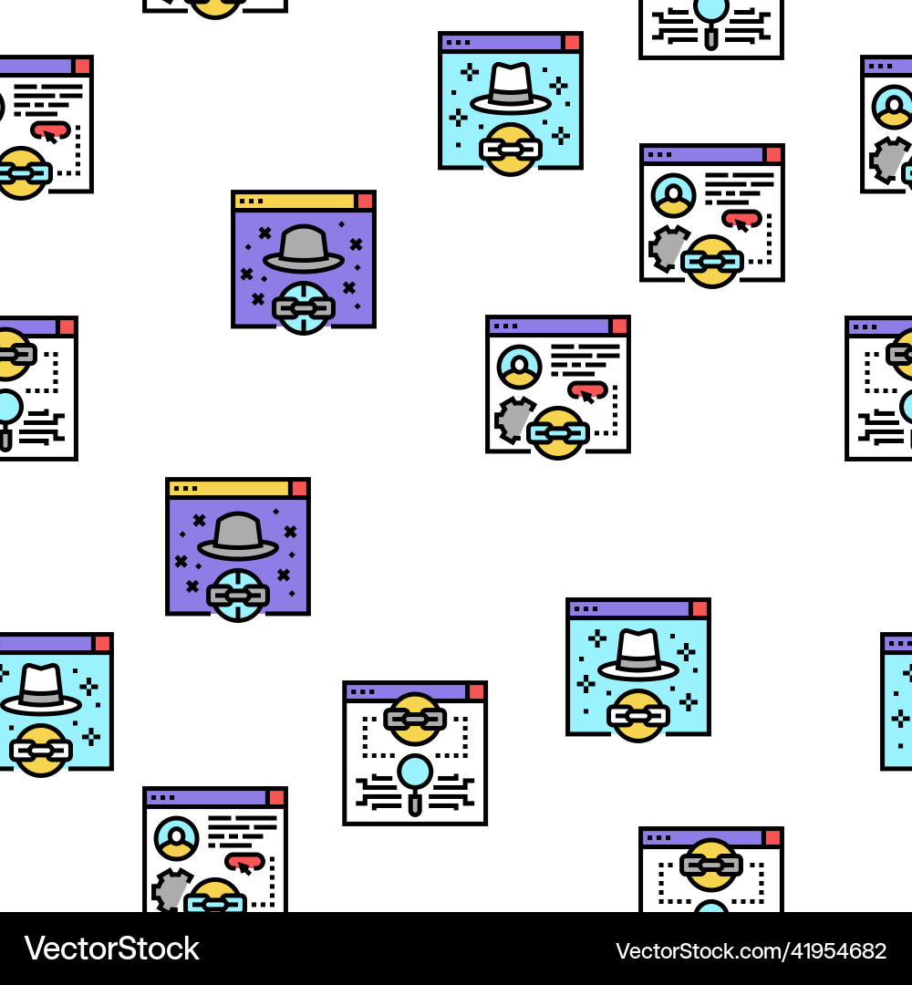 Link building and optimization seamless Link building and optimization seamless vector image