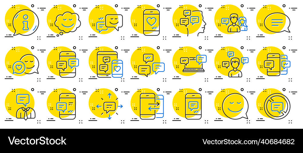 Message and communication icons group chat Message and communication icons group chat Vector Image