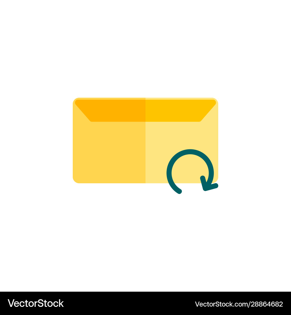 Message icon design flat style reload logo Message icon design flat style reload logo vector image