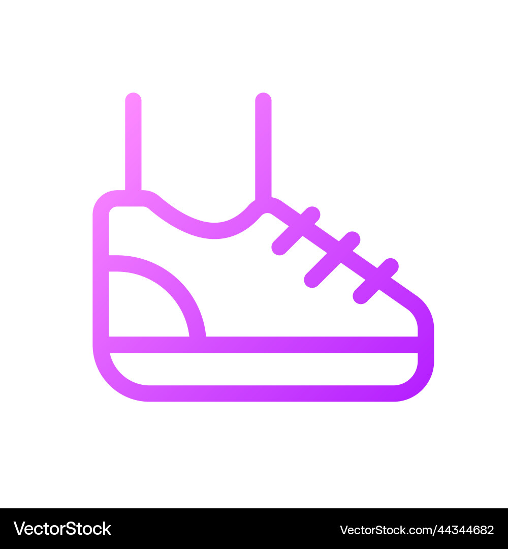 Sneaker pixel perfect gradient linear ui icon Sneaker pixel perfect gradient linear ui icon vector image