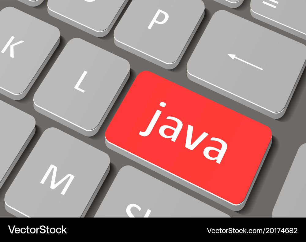 Software Konzept-Taste Java auf Computer-Tastatur vektorbild