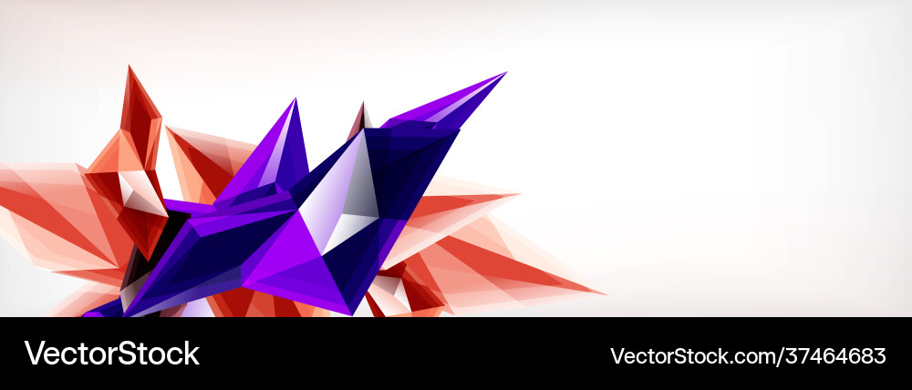 3d triangles and pyramids abstract vector image