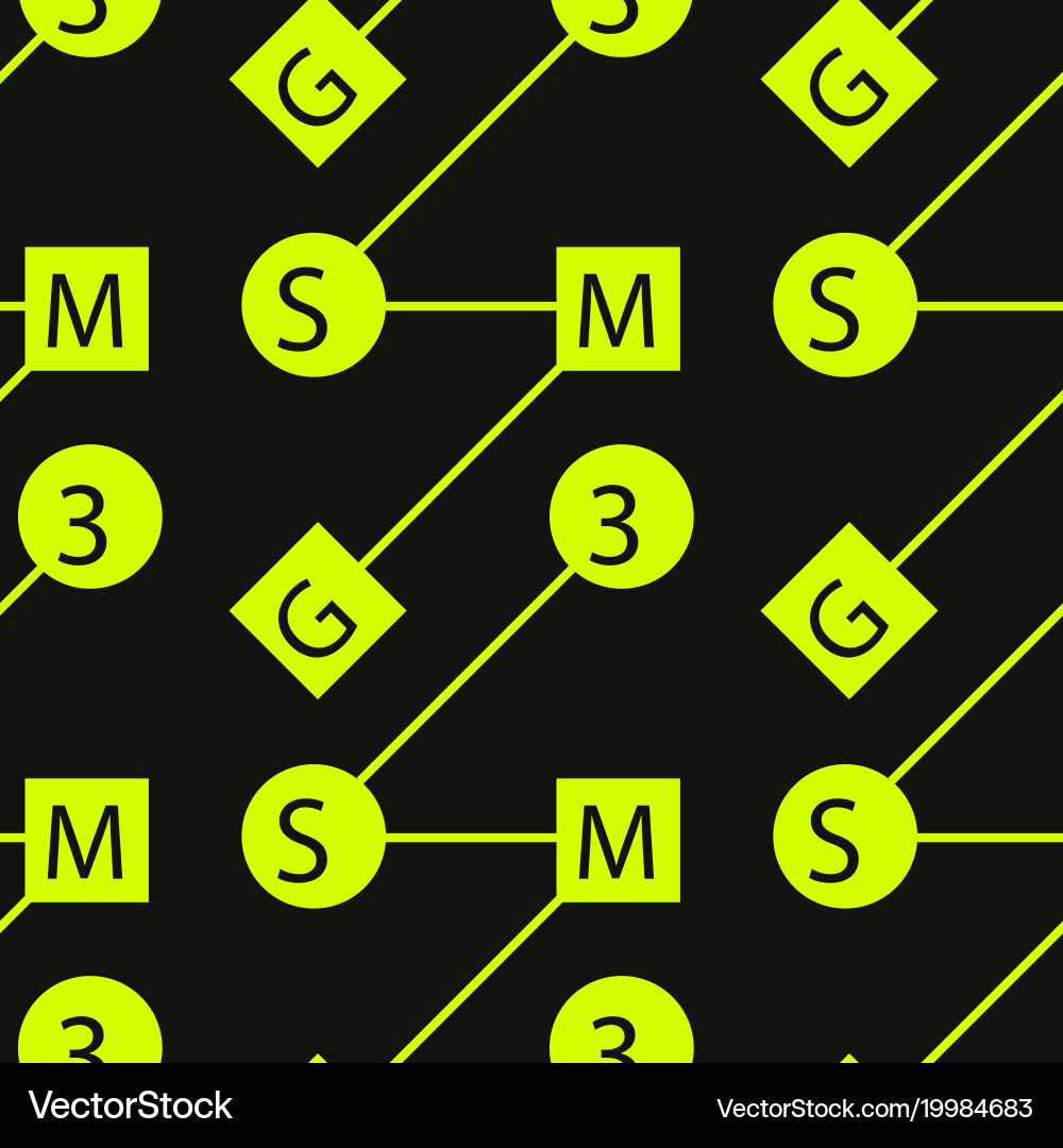 Abstract system typography coded seamless pattern vector image