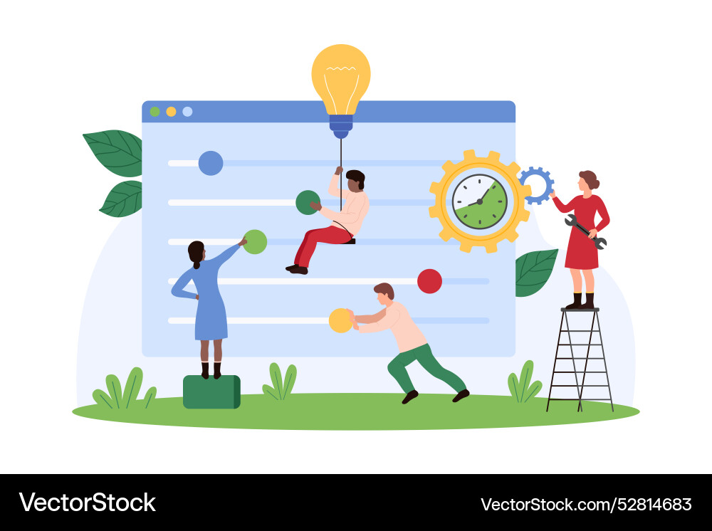 Account or software settings adjusting and change Account or software settings adjusting and change vector image
