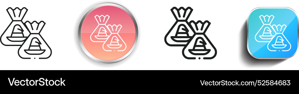 Candy icon thin linear regular and button style Candy icon thin linear regular and button style vector image
