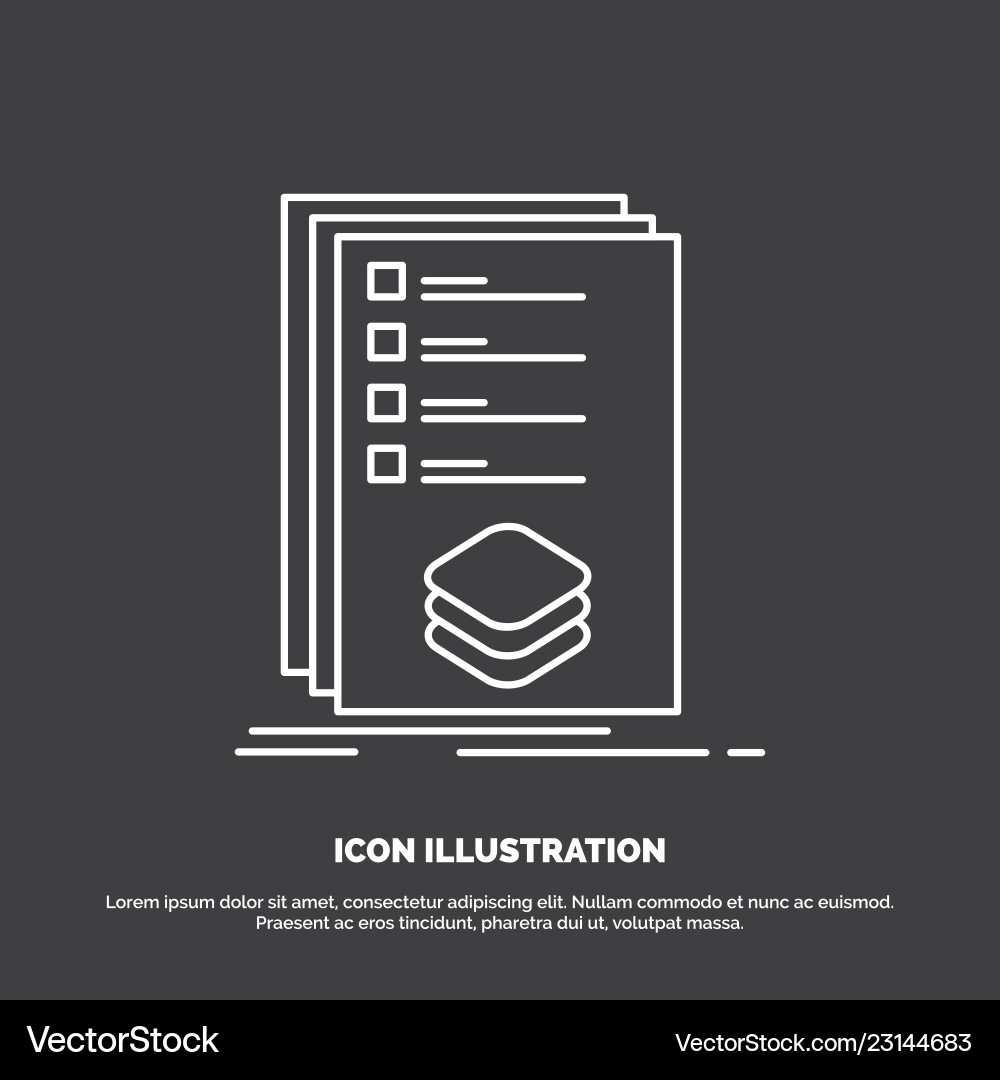 Categories check list listing mark icon line Categories check list listing mark icon line Vector Image
