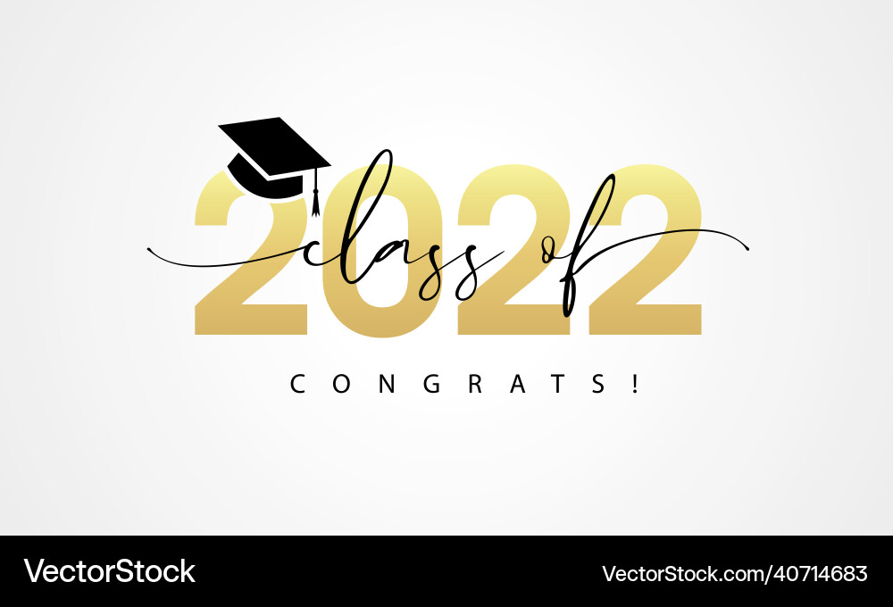 Class of 2022 Graduation Celebration vector image