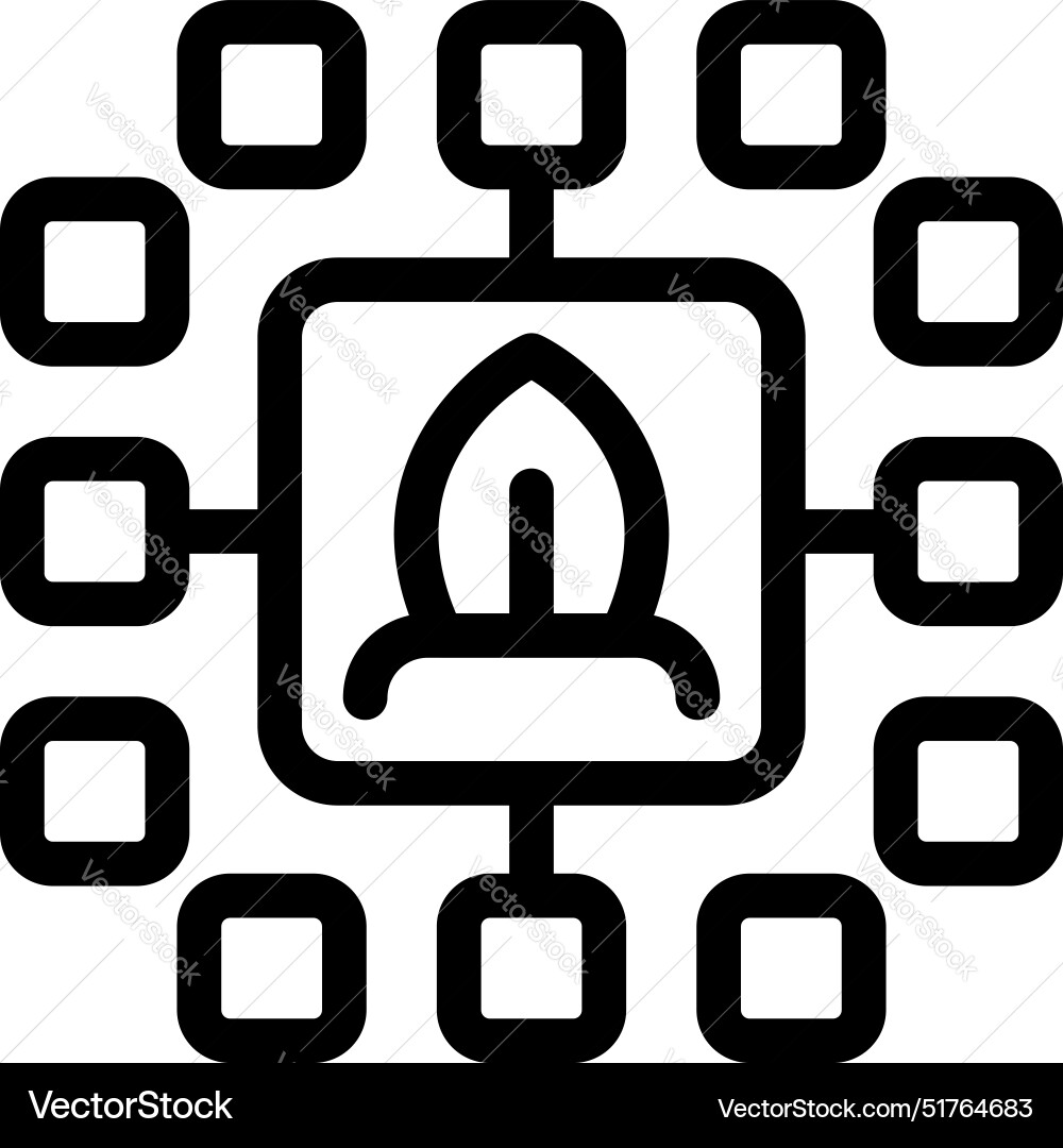 Digital ecosystem connecting data points Digital ecosystem connecting data points Vector Image