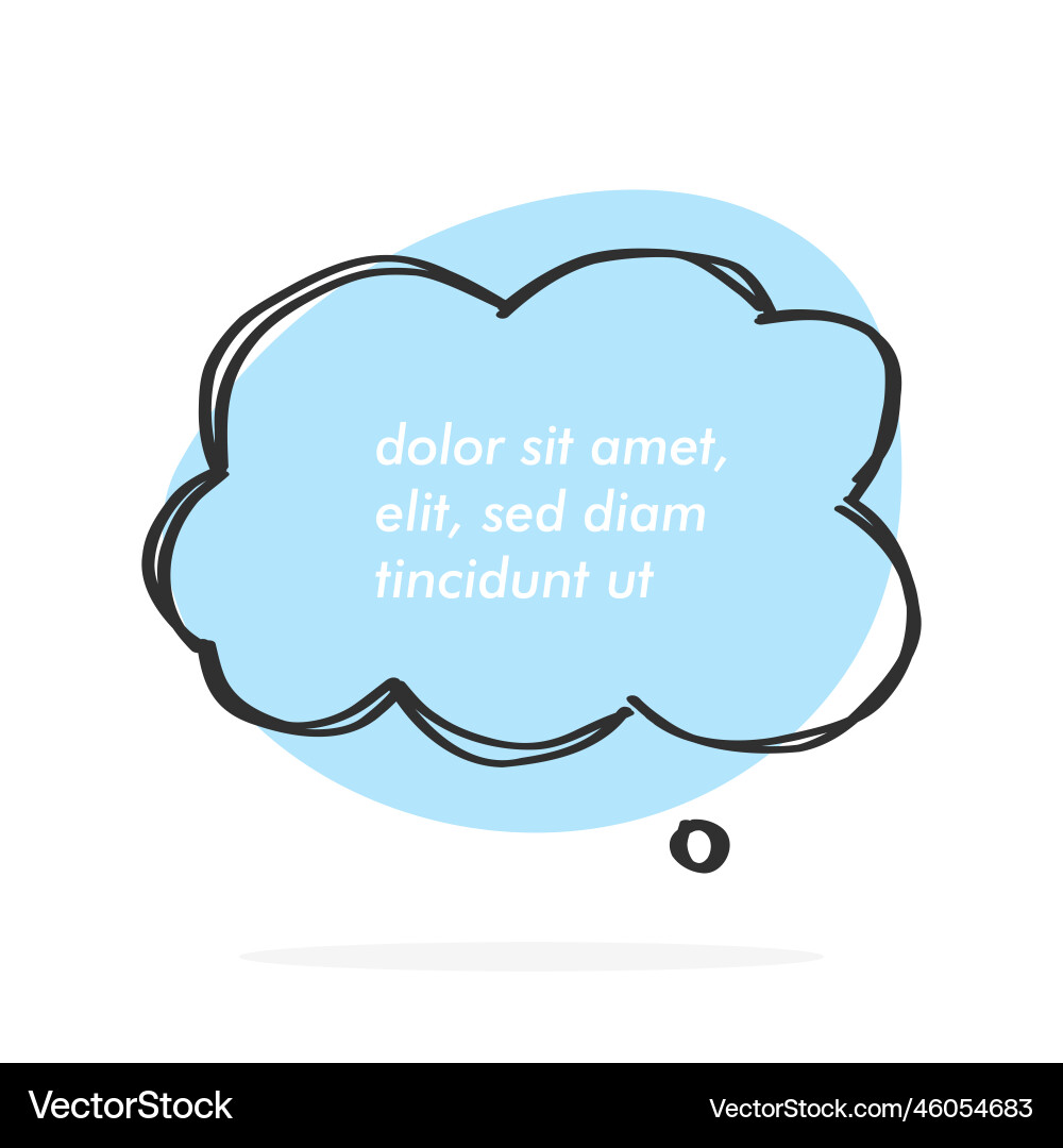 Hand drawn doodle speech bubbles set Vector Image