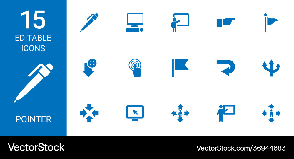 Pointer icons Vector Image