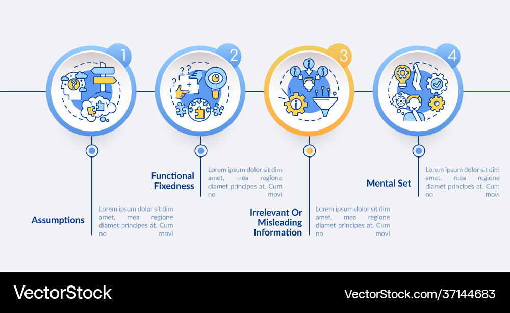 Problem solving obstacles infographic template Problem solving obstacles infographic template vector image