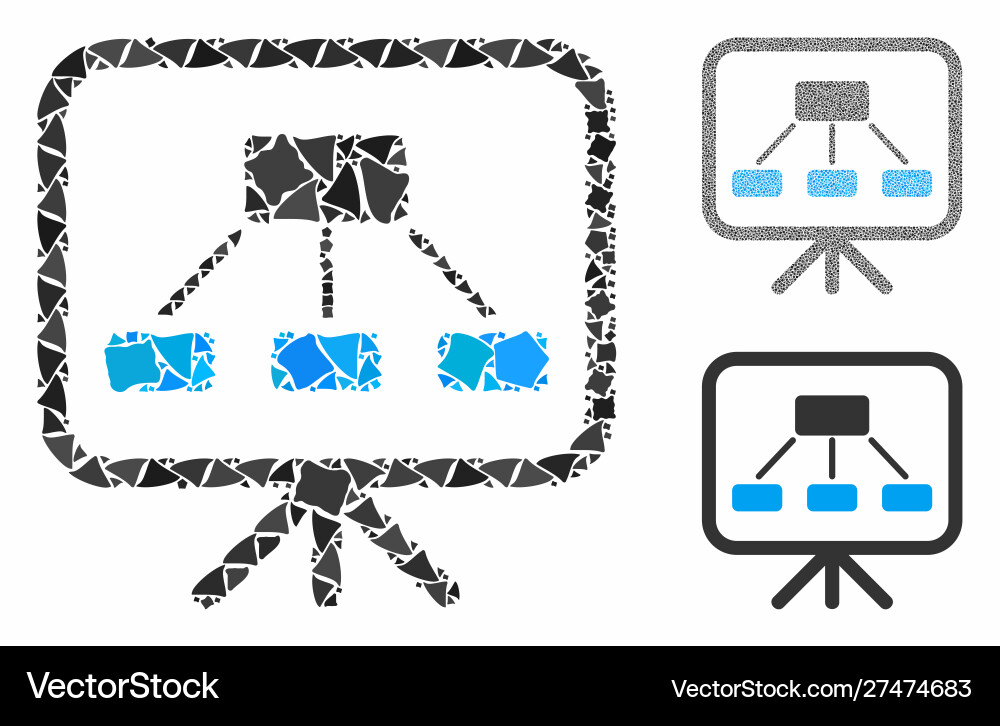Scheme demonstration screen composition icon Vector Image